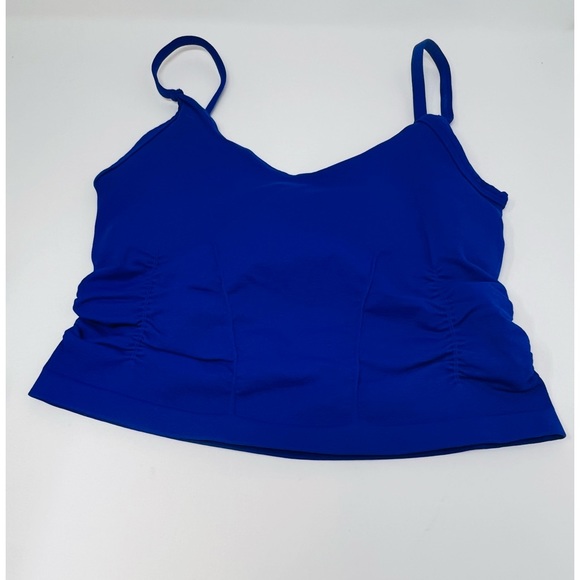 NWT RARE! Free People Good Karma Tank Crop Top Ruched Mazarine Mindset Size XS/S - Picture 7 of 10